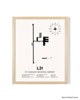Detailed Airport Map of St. Tammany Regional Airport (L31) in White with a Natural Frame