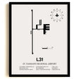 Framed Detailed Airport Map of St. Tammany Regional Airport (L31) in White with a Black Frame