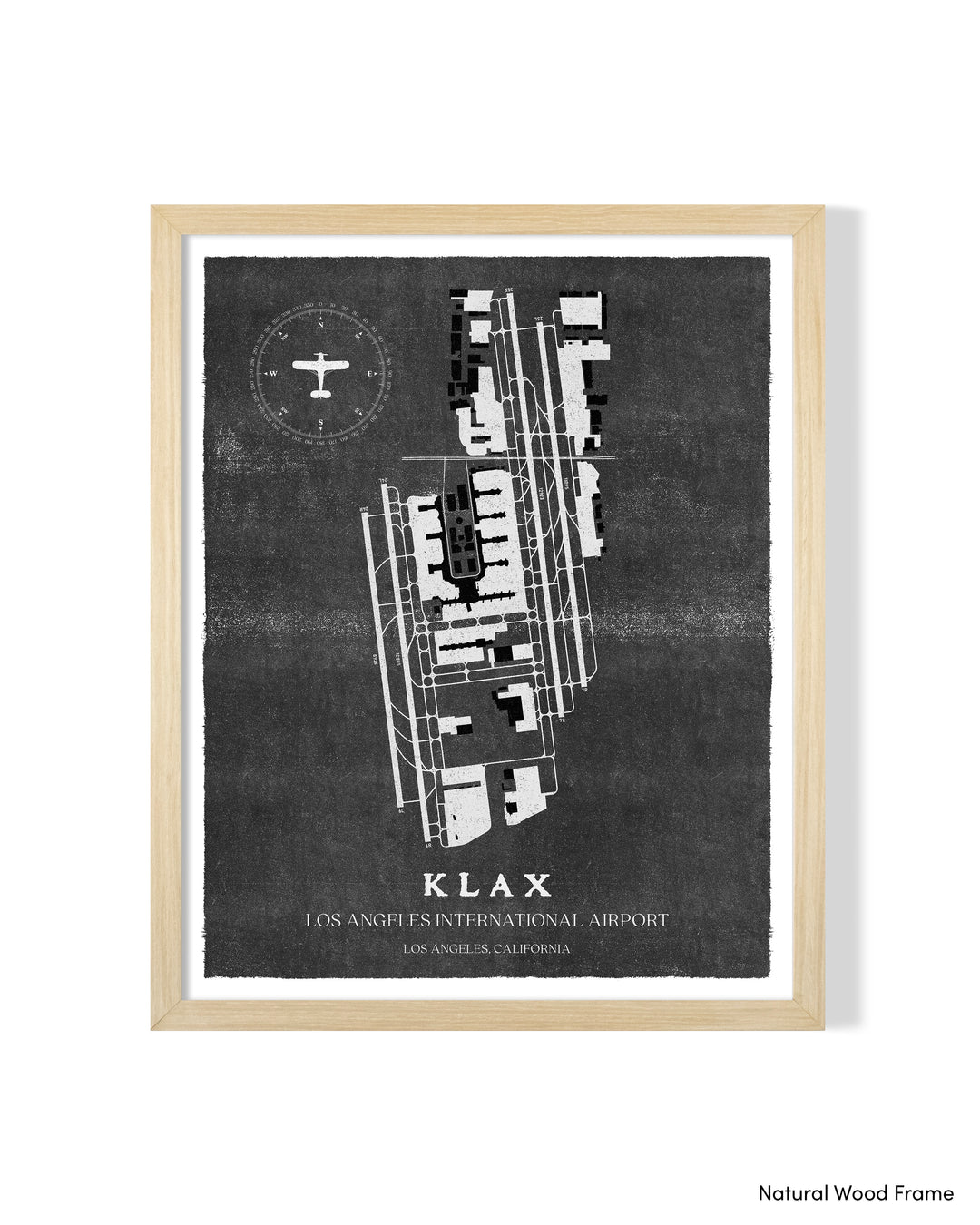 LAX Airport Map, Vintage Style, Los Angeles International Airport Print