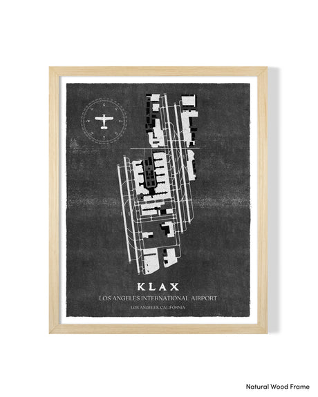 LAX Airport Map, Vintage Style, Los Angeles International Airport Print