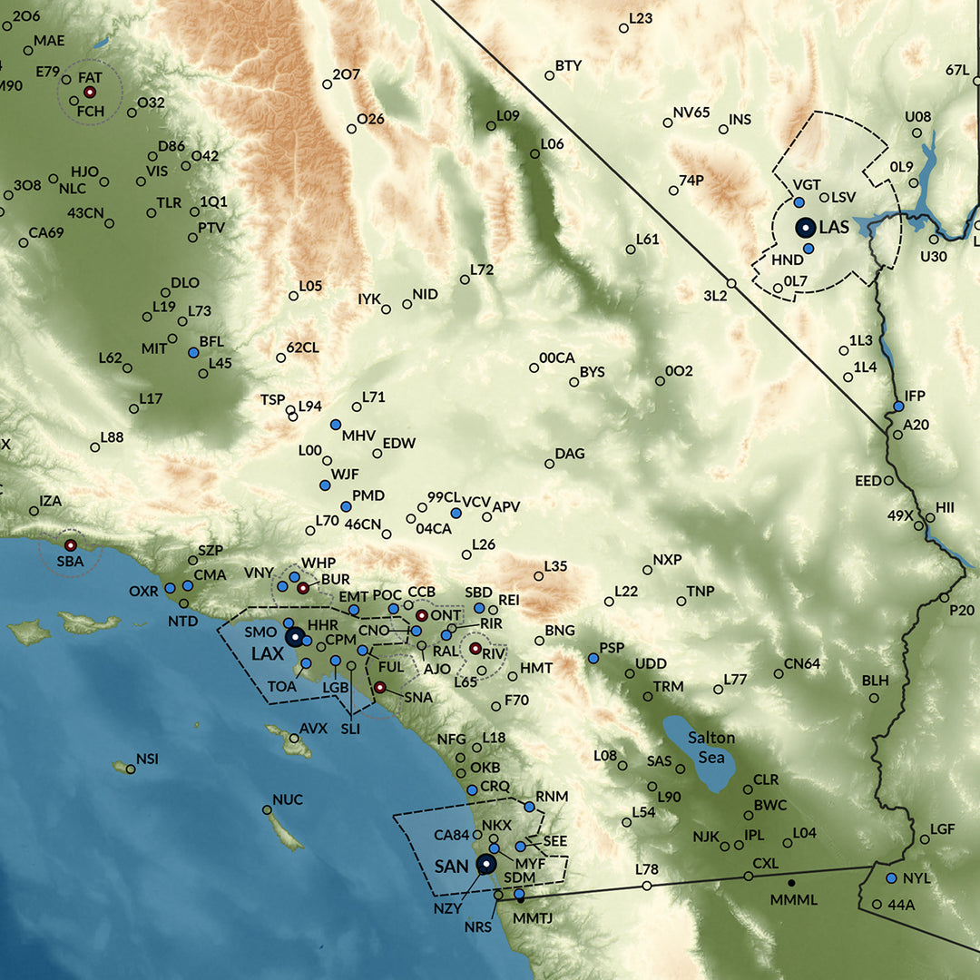 United States Airports Push Pin Map
