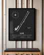 Framed Detailed Airport Map of Monticello Municipal Airport / Ellis Field (LLQ) in Gray with a Black Frame