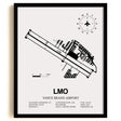 Framed Detailed Airport Map of Vance Brand Airport (LMO) in White with a Black Frame