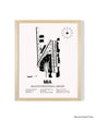 Detailed Airport Map of Miami International Airport (MIA) in White with a Natural Frame