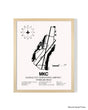 Detailed Airport Map of Kansas City Downtown Airport - Wheeler Field (MKC) in White with a Natural Frame