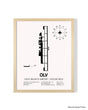 Detailed Airport Map of Olive Branch Airport/Taylor Field (OLV) in White with a Natural Frame