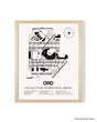 Detailed Airport Map of Chicago O'Hare International Airport (ORD) in White with a Natural Frame