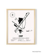 Detailed Airport Map of Norfolk International Airport (ORF) in White with a Natural Frame