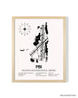 Detailed Airport Map of Palm Beach International Airport (PBI) in White with a Natural Frame