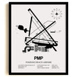 Framed Detailed Airport Map of Pompano Beach Airpark (PMP) in White with a Black Frame