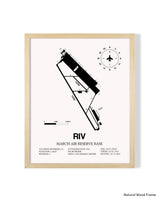 Detailed Airport Map of March Air Reserve Base (RIV) in White with a Natural Frame