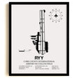 Framed Detailed Airport Map of Cobb County International Airport-McCollum Field (RYY) in White with a Black Frame