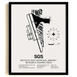 Framed Detailed Airport Map of South St Paul Municipal Airport/Richard E Fleming Field (SGS) in White with a Black Frame