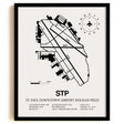 Framed Detailed Airport Map of St Paul Downtown Airport Holman Field (STP) in White with a Black Frame