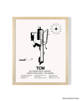 Detailed Airport Map of McChord Field Airport (Joint Base Lewis-McChord) (TCM) in White with a Natural Frame