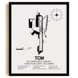Framed Detailed Airport Map of McChord Field Airport (Joint Base Lewis-McChord) (TCM) in White with a Black Frame