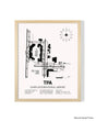 Detailed Airport Map of Tampa International Airport (TPA) in White with a Natural Frame