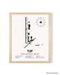 Detailed Airport Map of Tupelo Regional Airport (TUP) in White with a Natural Frame