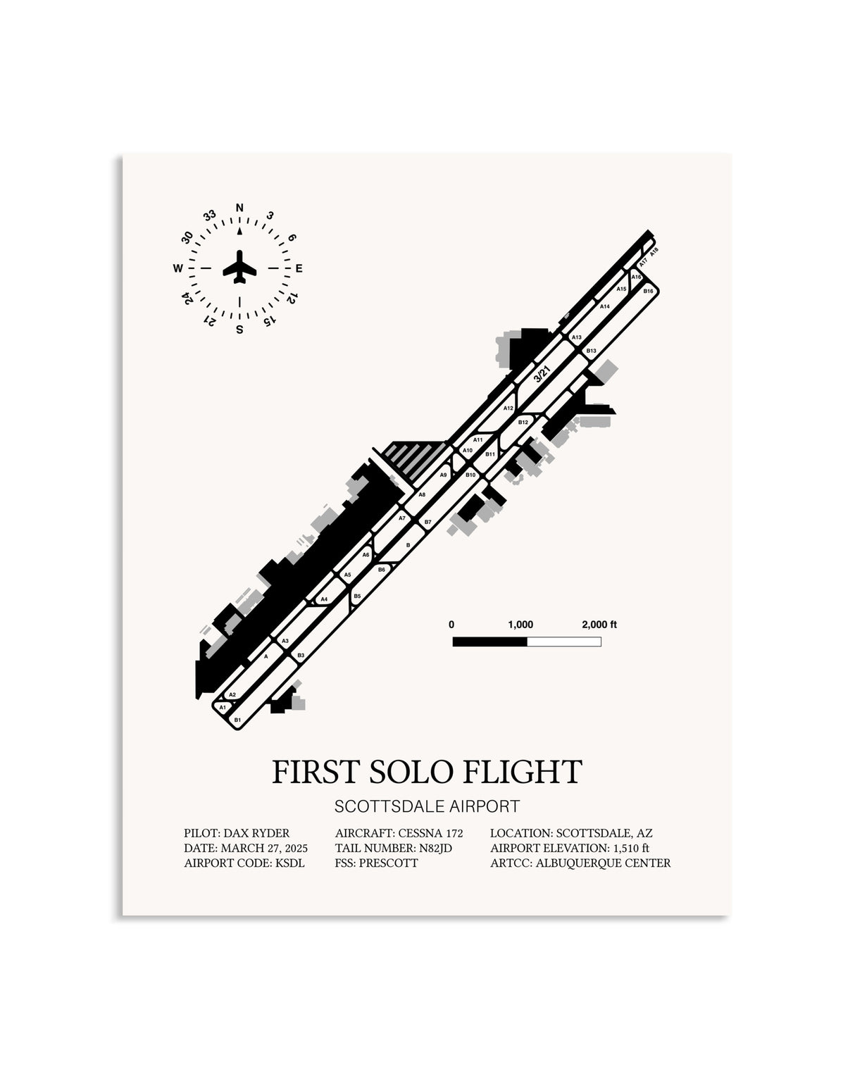 First Solo Flight Custom Print