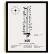 Framed Detailed Airport Map of Pilot County Airport (X05) in White with a Black Frame