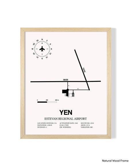 YEN Airport Map, Toronto Pearson International Airport Print