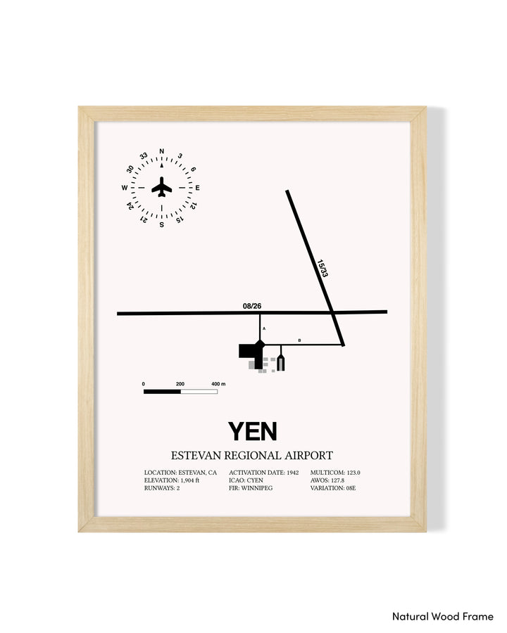 YEN Airport Map, Toronto Pearson International Airport Print