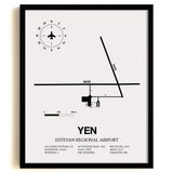 YEN Airport Map, Toronto Pearson International Airport Print