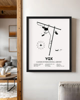 YQX Airport Map, Gander International Airport Print