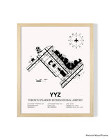 YYZ Airport Map, Estevan Airport Print