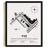 YYZ Airport Map, Estevan Airport Print