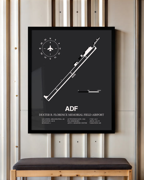 Frame color options for Dexter B. Florence Memorial Field Airport Wall Art