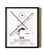 Framed South Arkansas Regional Airport At Goodwin Field wall art poster in black frame