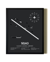Unframed Eagles Landing Airport map print poster