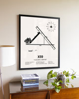 Valkaria Airport aviation wall décor in black wood frame