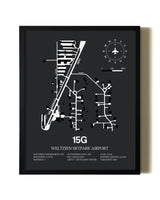 Unframed Weltzien Skypark Airport map print poster