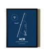 Framed Antrim County Airport wall art poster in black frame