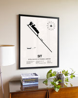 Sitka Rocky Gutierrez Airport aviation wall décor in black wood frame