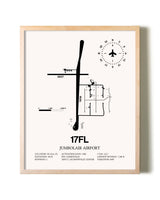 Jumbolair Airport framed wall art in white frame