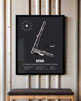 Frame color options for Veterans Airport Of Southern Illinois Wall Art