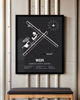 Frame color options for Barrow County Airport Wall Art