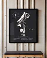 Frame color options for Teterboro Airport Wall Art