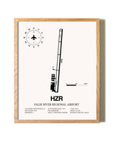 False River Regional Airport framed print in natural wood frame