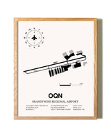Brandywine Regional Airport framed print in natural wood frame