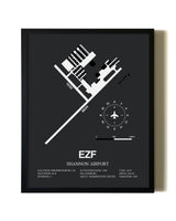Unframed Shannon Airport map print poster