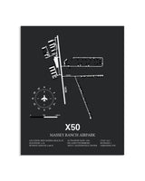 Gray Framed Massey Ranch Airpark layout wall art poster