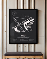 Frame color options for Bowman Field Airport Wall Art