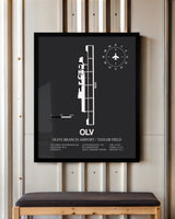 Frame color options for Olive Branch Airport / Taylor Field Wall Art
