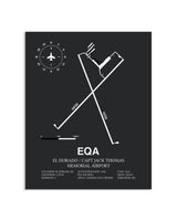 Gray Framed El Dorado / Captain Jack Thomas Memorial Airport layout wall art poster