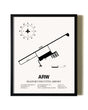 Framed Beaufort Executive Airport wall art poster in black frame