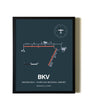 Framed Brooksville-Tampa Bay Regional Airport wall art poster in black frame